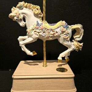 The San Francisco Music Box Company Butterfly Bouquet Carousel Horse 2 for sale